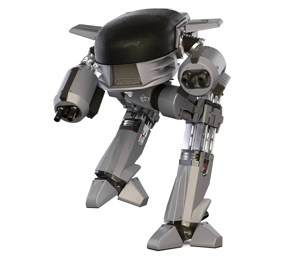 Рендер ED-209, демонстрация текстур и материалов