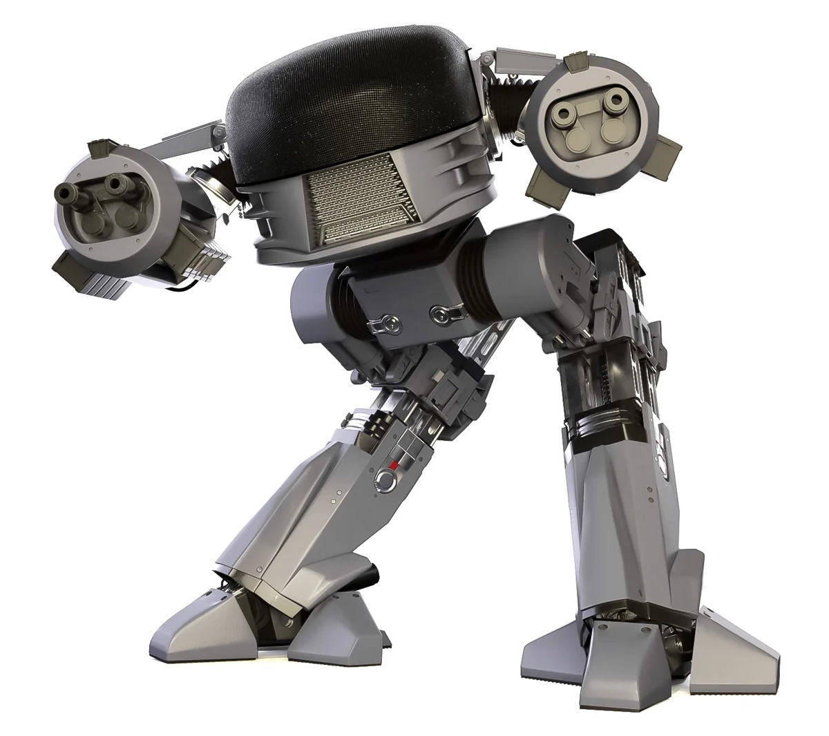 Детализированная 3D визуализация робота ED-209