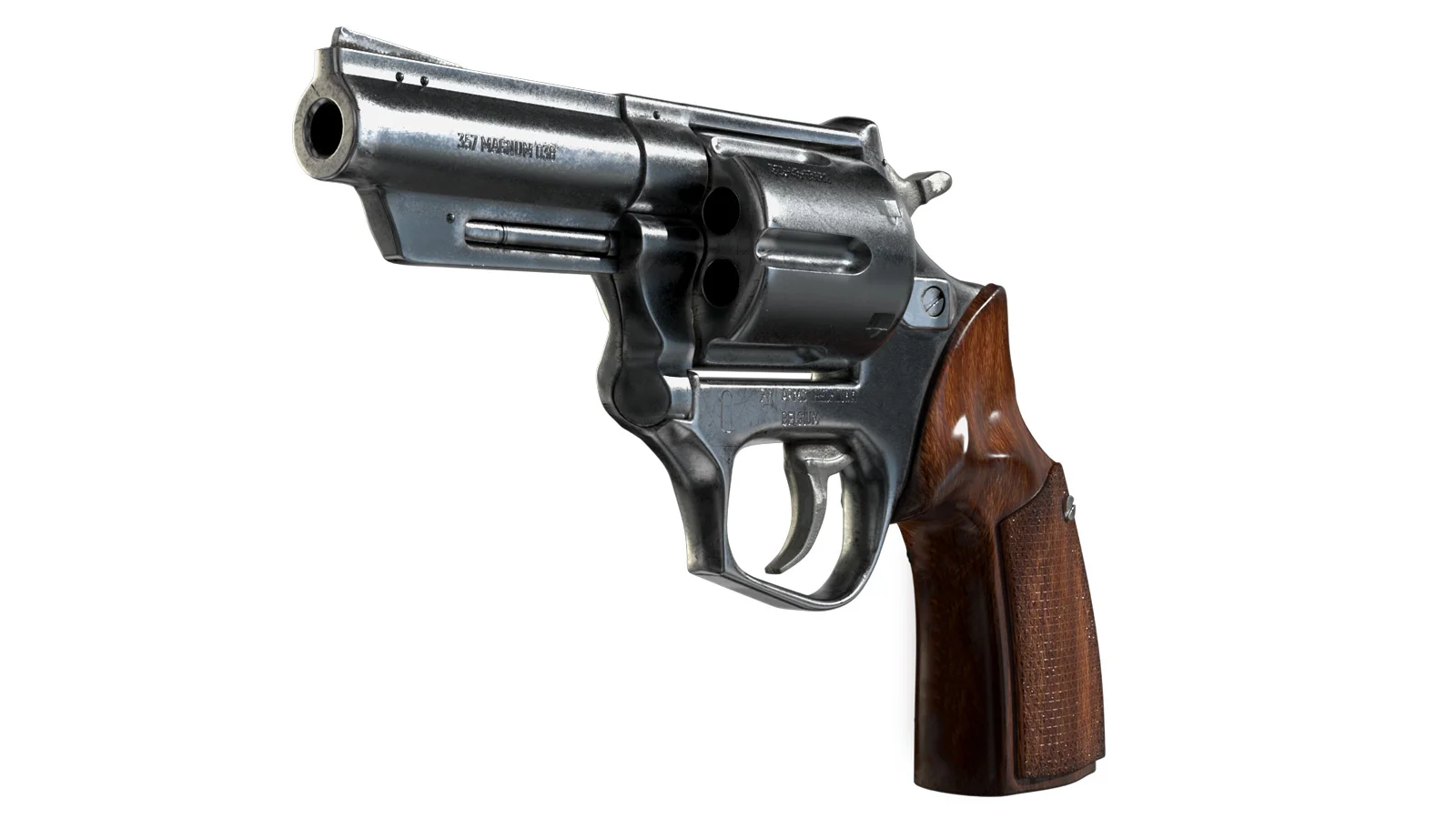 3D модель пистолета - классическое огнестрельное оружие