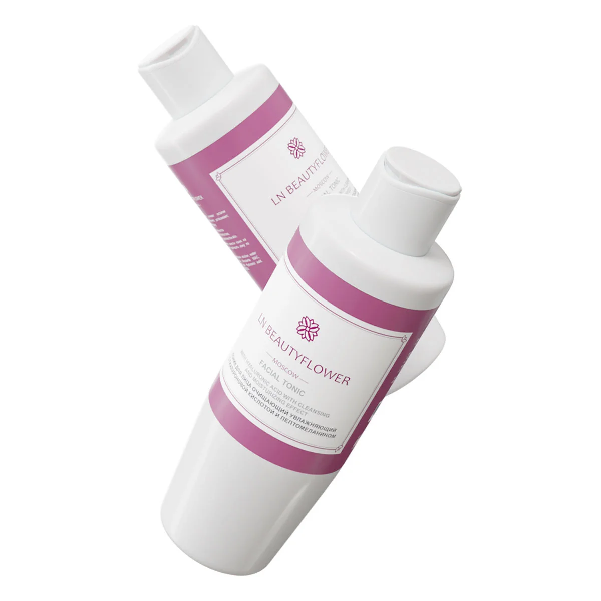 Рендер упаковки косметики LNBeauty flower на белом фоне