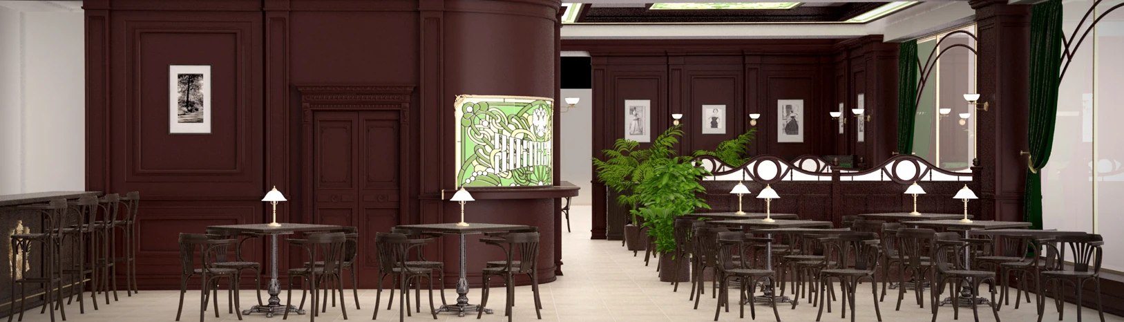 Визуализация помещения для паба