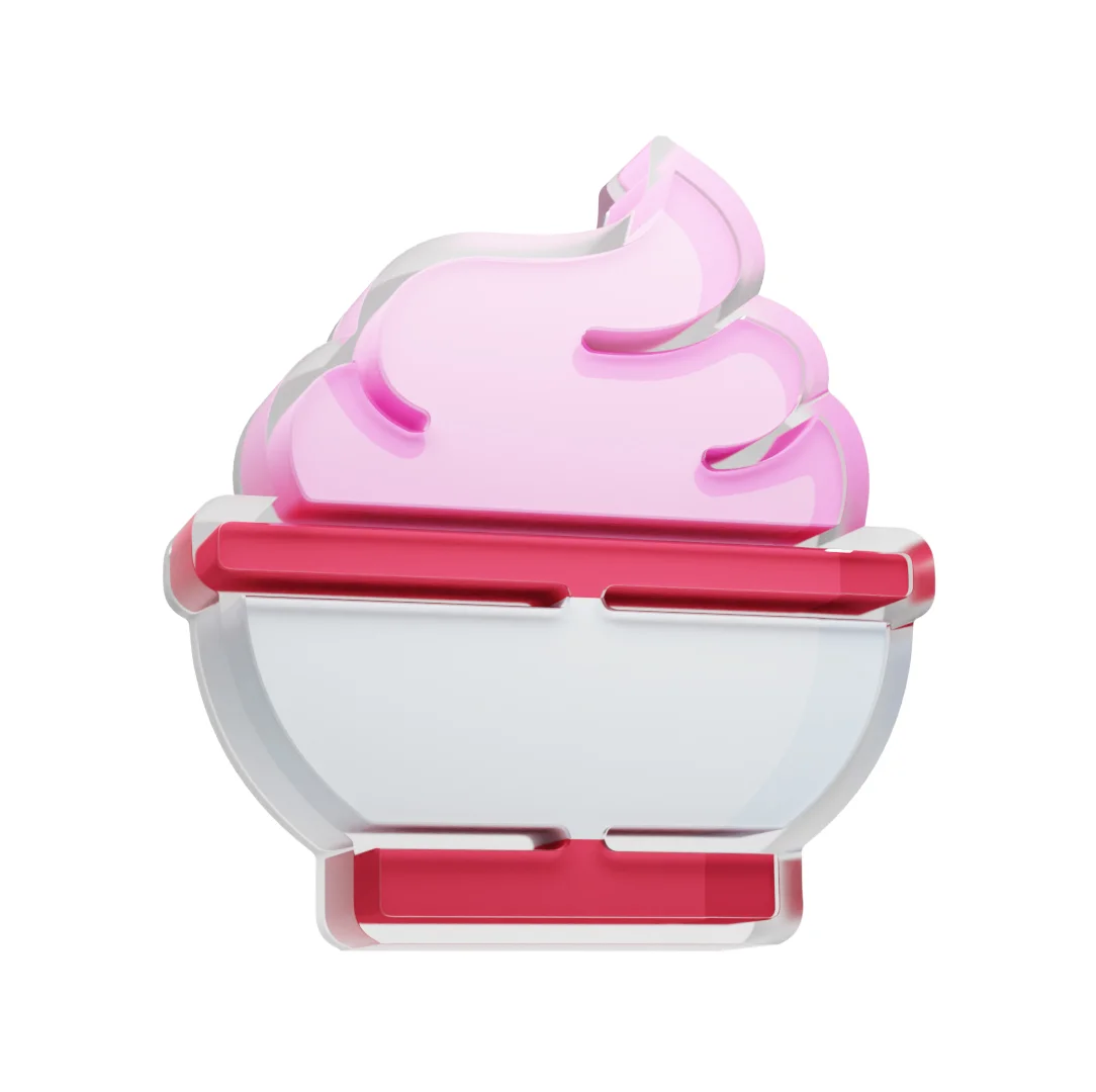 Иконка мороженого в стеклянном стиле