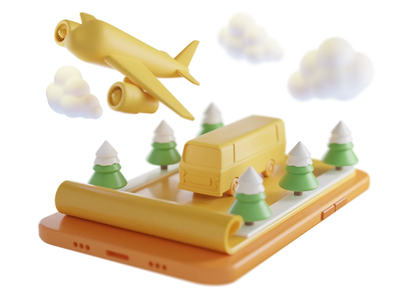 Иконка автобуса и самолета для туристического сайта - экскурсии