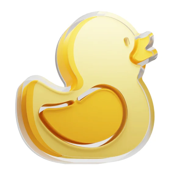 Стеклянная иконка утки