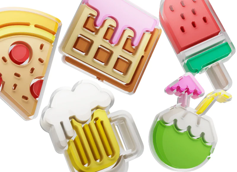 Иконки с эффектом стекла