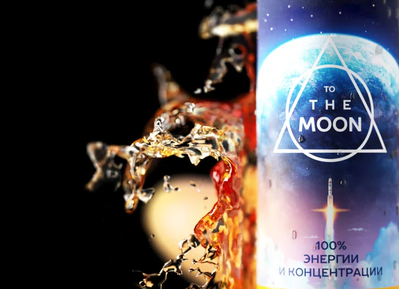 Рекламный 3D ролик энергетического напитка to the moon